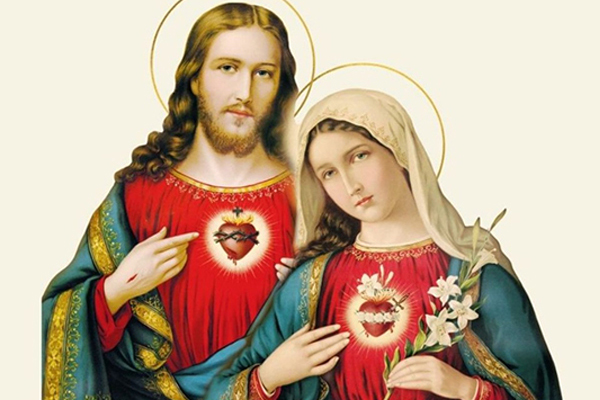 immaculate heart of mary and sacred heart of jesus