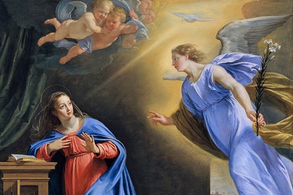 Saints of Today - 𝐓𝐇𝐄 𝐀𝐍𝐆𝐄𝐋𝐔𝐒  𝟔𝐀𝐌, 𝟏𝟐𝐍𝐍, 𝟔𝐏𝐌 The  Angel of the Lord declared to Mary: And she conceived of the Holy Spirit.  Hail Mary, full of grace, the Lord
