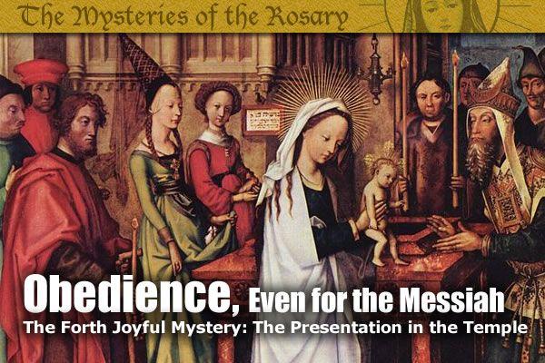 The Fourth Joyful Mystery, the Presentation of Jesus in the